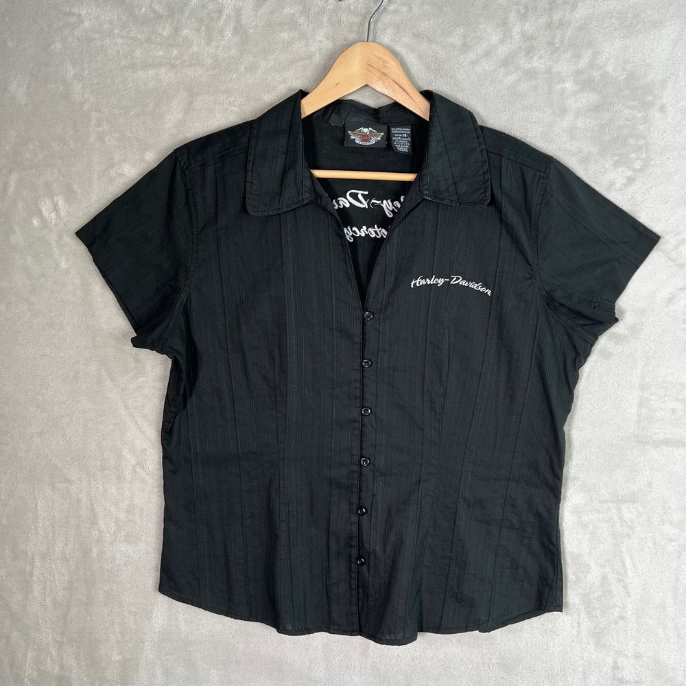 Harley-Davidson Black Women's Button-Down Shirt